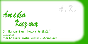 aniko kuzma business card